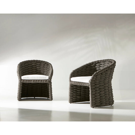 Salinas Arm Chair by Bernhardt in charcoal. Made from fabric in a unique style.