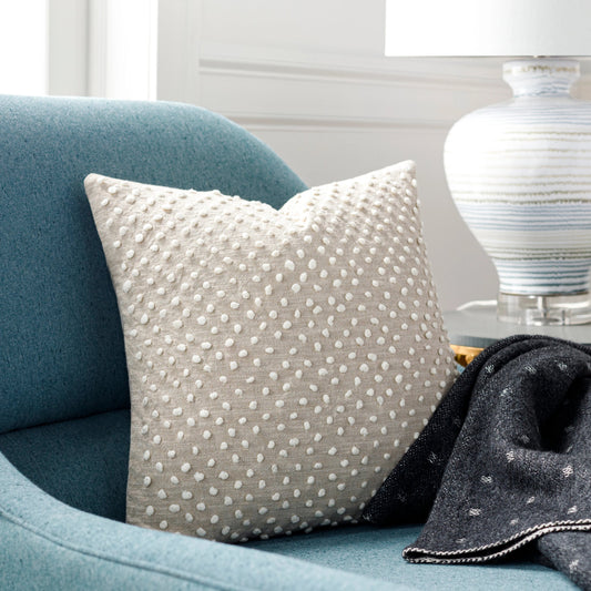 Valin Pillow - 12959 by Surya in oatmeal, cream. Made from 100% cotton in a traditional style.