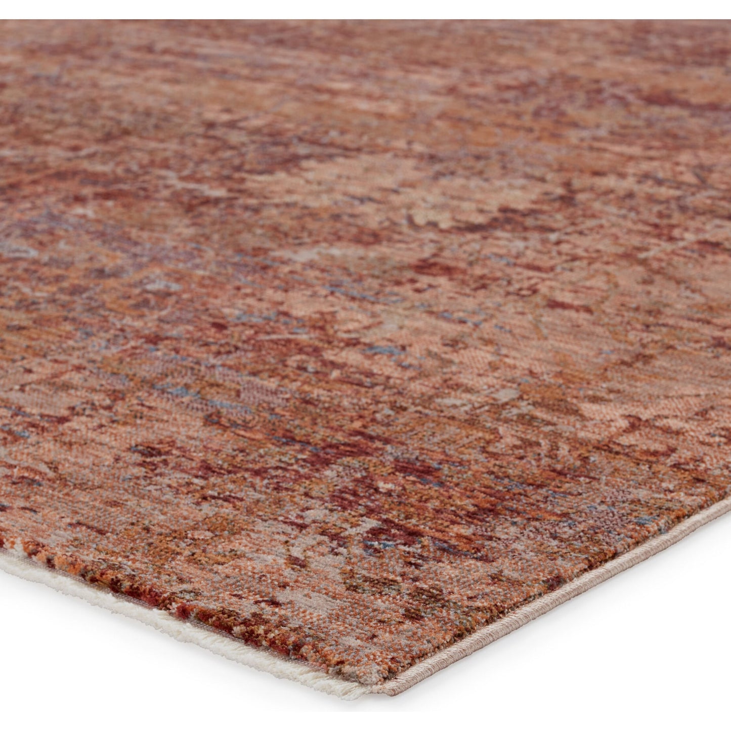 003 SI-1782120,SI-1782121,SI-1782122,SI-1785610,SI-1795341 | Closeup | Ozella Rug by Jaipur Living in red, rust. Made from 65% polyester 35% viscose in a unique style.