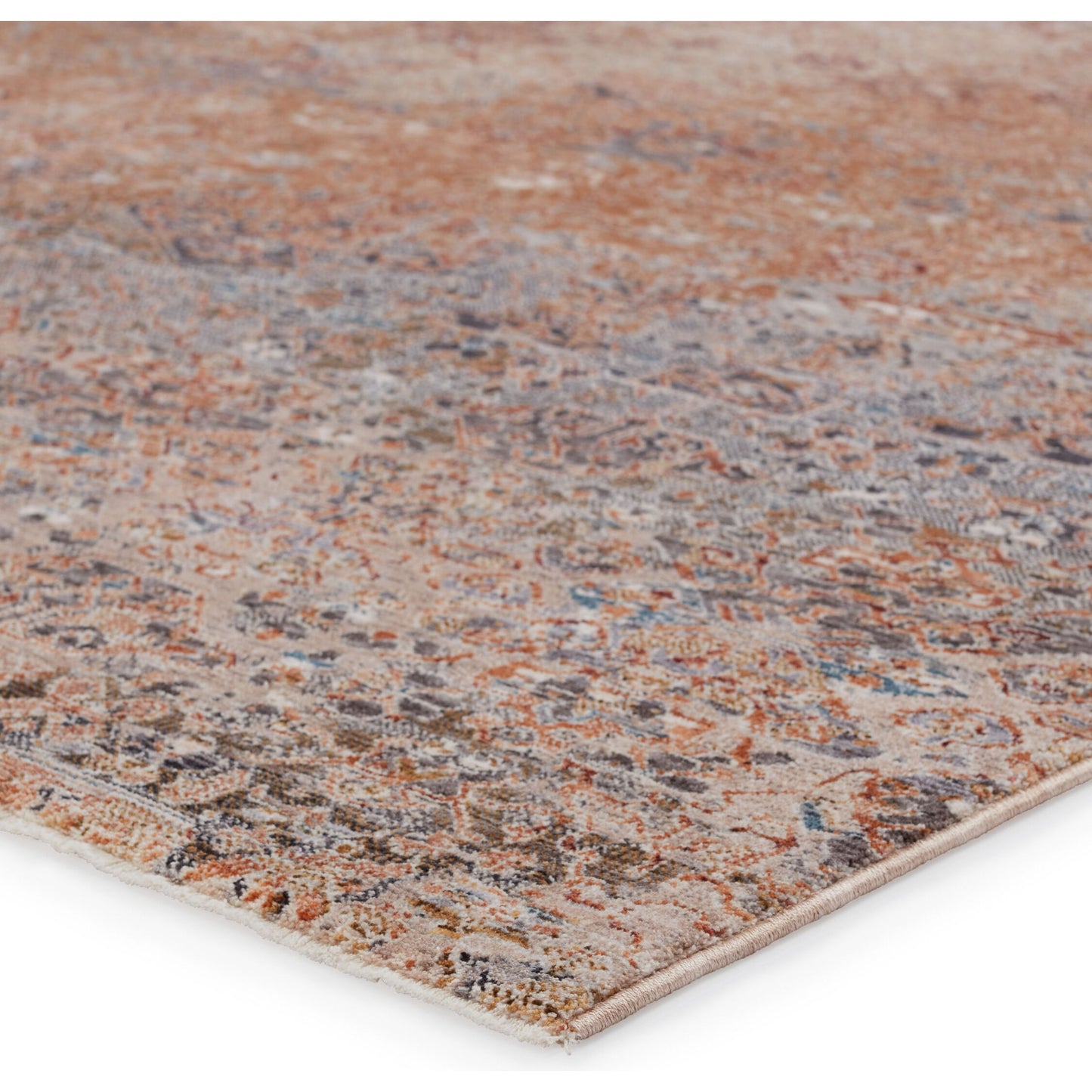 002 SI-1781716,SI-1781717,SI-1781718,SI-1781719,SI-1785507 | Closeup | Elianna Rug by Jaipur Living in tan, rust. Made from 65% polyester 35% viscose in a unique style.
