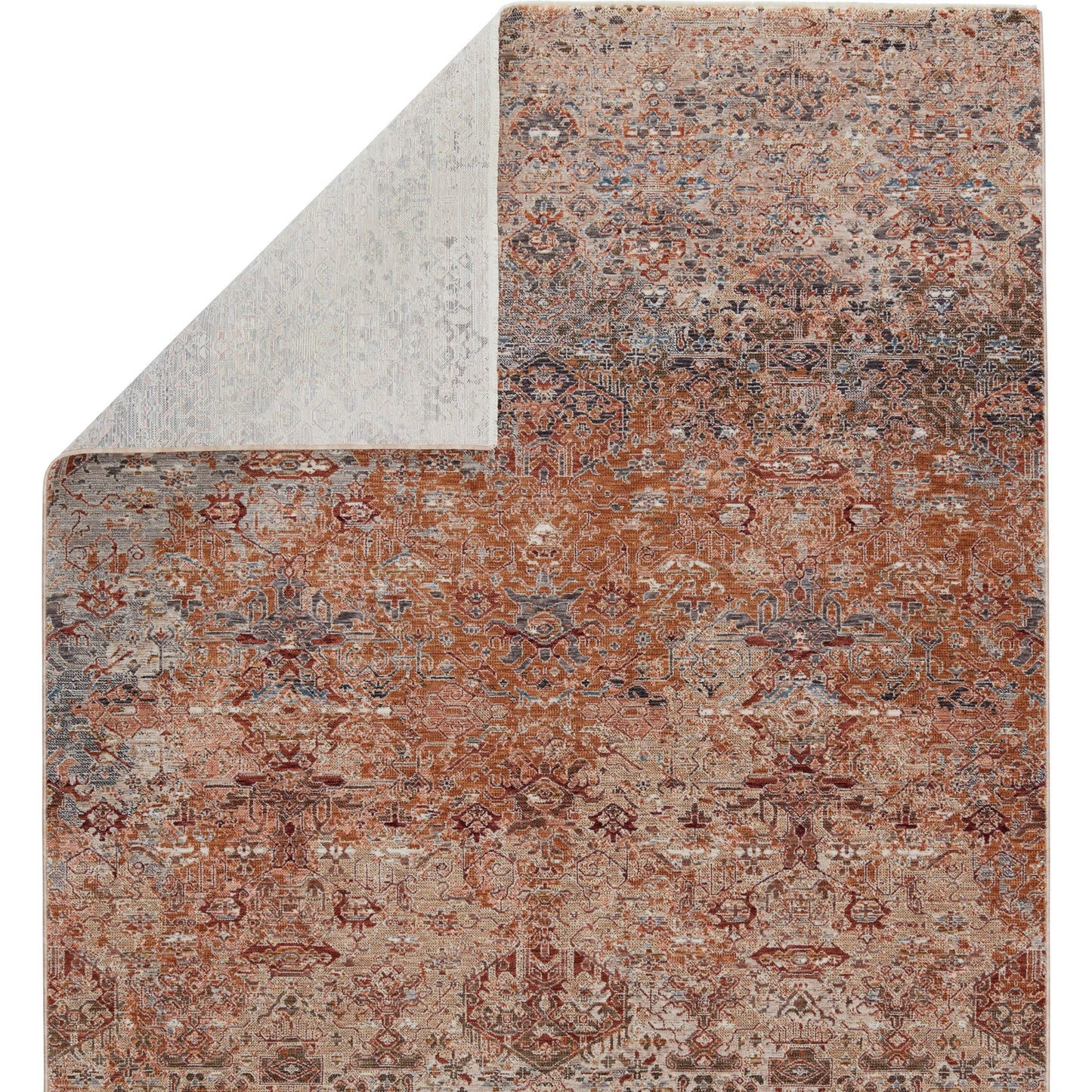003 SI-1781716,SI-1781717,SI-1781718,SI-1781719,SI-1785507 | Closeup | Elianna Rug by Jaipur Living in tan, rust. Made from 65% polyester 35% viscose in a unique style.