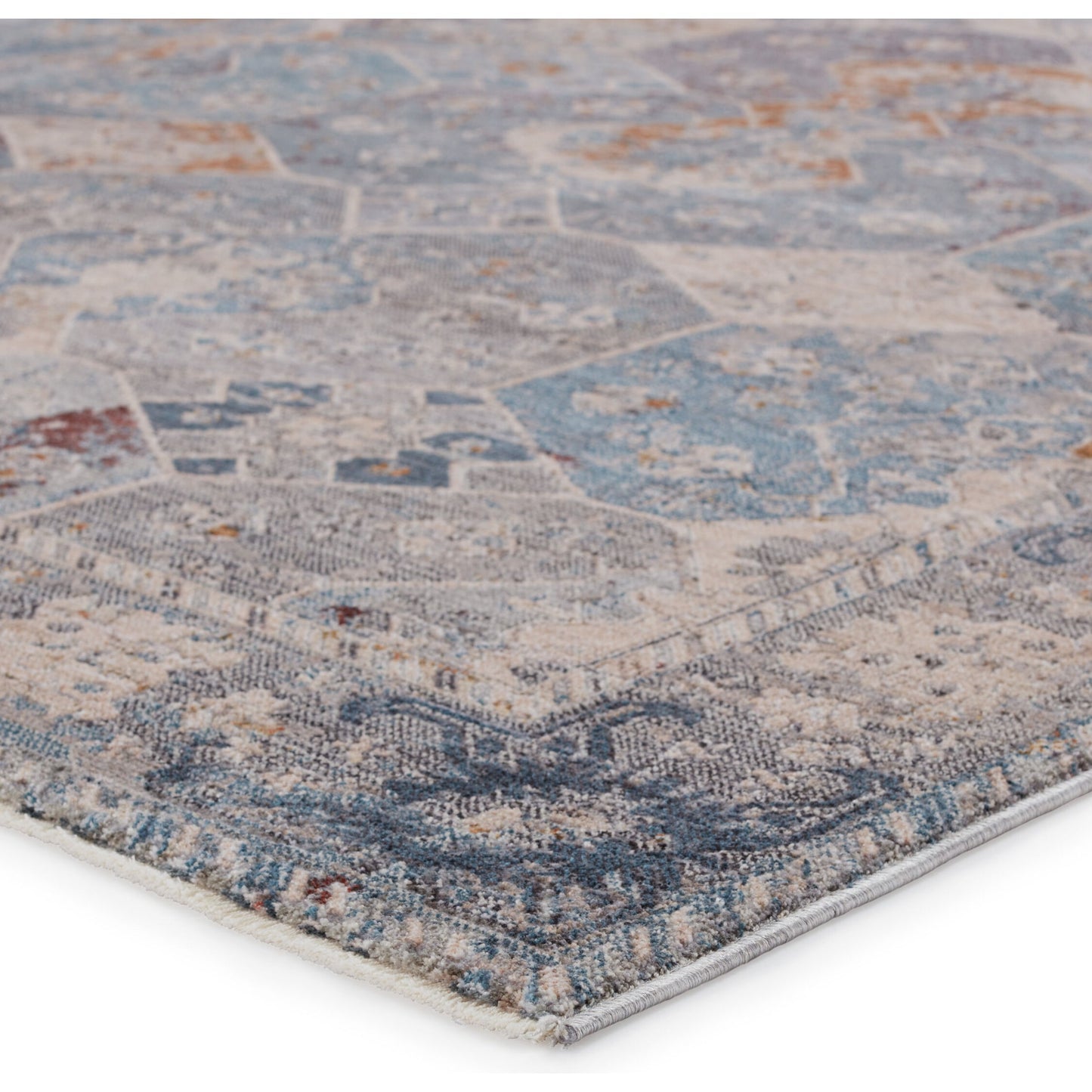 007 SI-1782362,SI-1782363,SI-1782364,SI-1782365,SI-1785628 | Closeup | Thessaly Rug by Jaipur Living. Made from 65% polyester 35% viscose in a unique style.