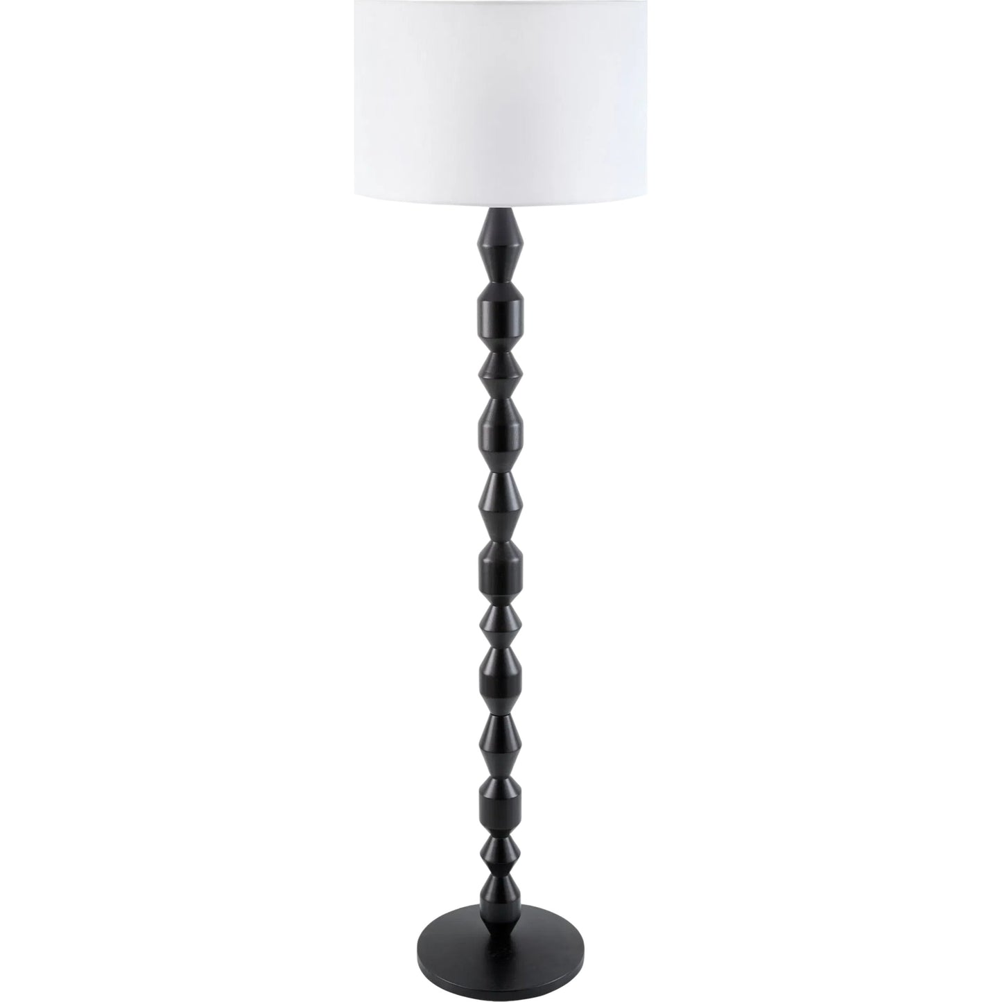 000 SI-2632898 | Primary Silo | Velorian Accent Floor Lamp by Livabliss in white, black, translucent and painted. Made from rubber wood, linen in a unique style.