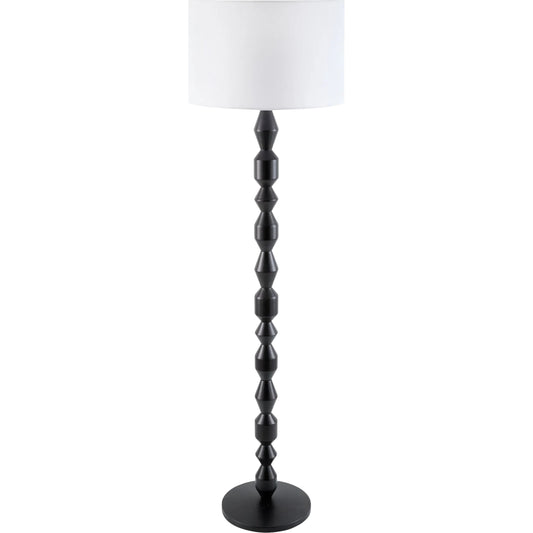 000 SI-2632898 | Primary Silo | Velorian Accent Floor Lamp by Livabliss in white, black, translucent and painted. Made from rubber wood, linen in a unique style.