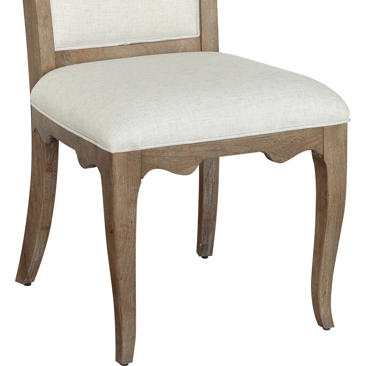 004 SI-2155685 | Closeup | Weston Hills Upholstered Side Chair by Pulaski Furniture in flax seed. Made from hardwood solids, hickory veneers in a traditional style.