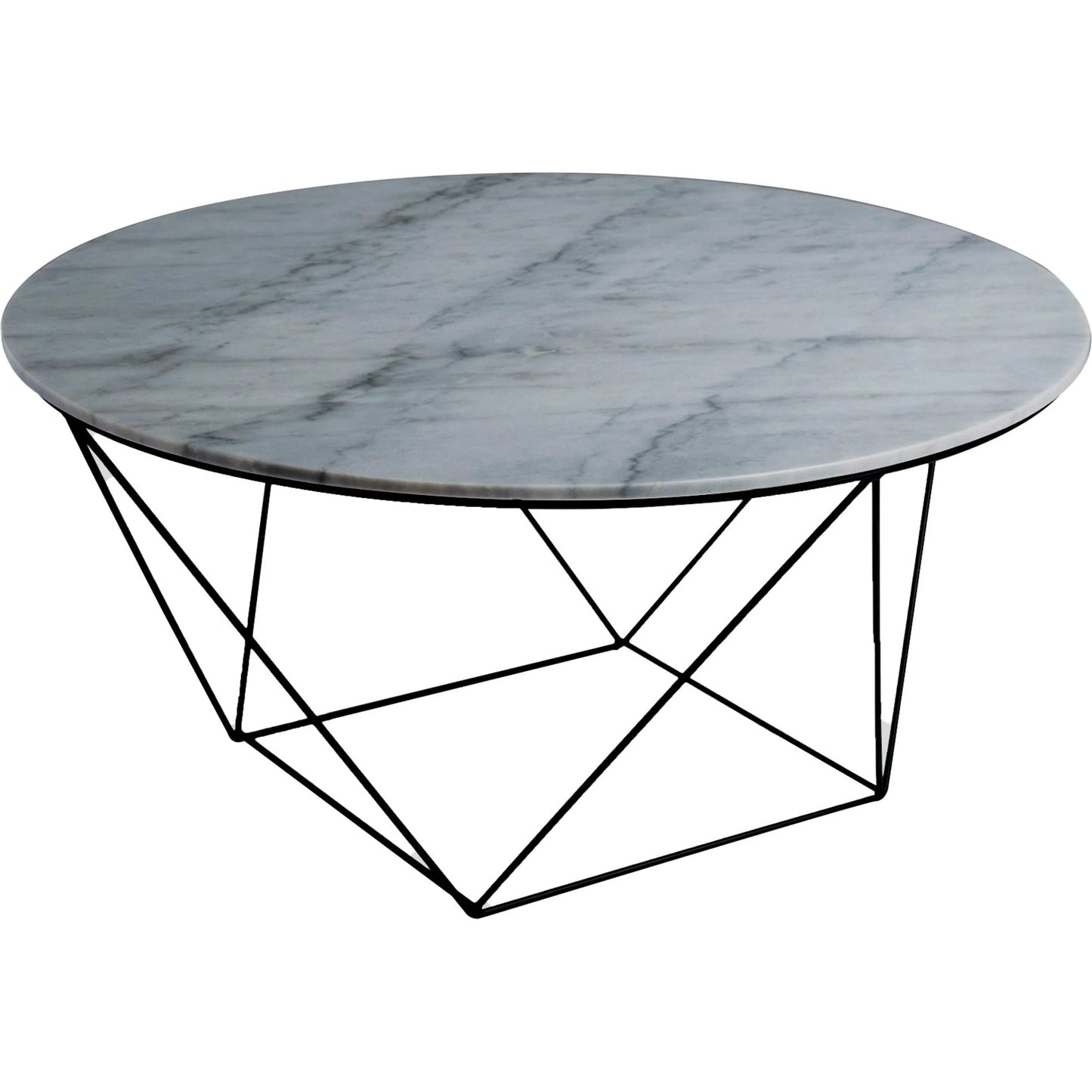001 SI-2452971 | Primary Silo | Valencia Round Coffee Table by LH Imports in white and black matte. Made from unique in a modern style.