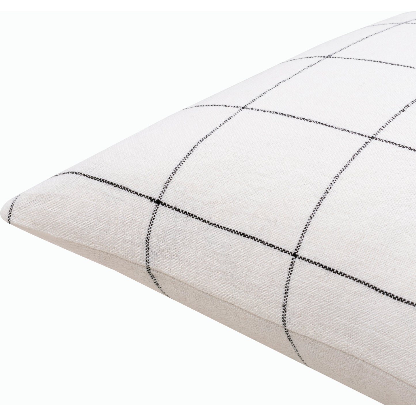 003 SI-2050117,SI-2050118,SI-2050120,SI-2050121,SI-2050123,SI-2050124 | Closeup | Vermont Pillow - 481780 by Surya in off-white. Made from front: 100% linen, back: 100% linen in a modern style.