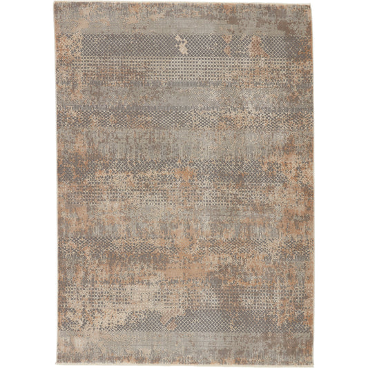 Vienne VNE11 Rug by Jaipur Living in gray, tan. Made from 53% polyester 47% viscose in a unique style.