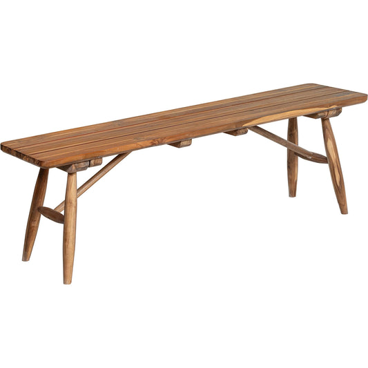 Vineyard Outdoor - Dining Bench by LH Imports in brown and brown. Made from teak wood in a transitional style.