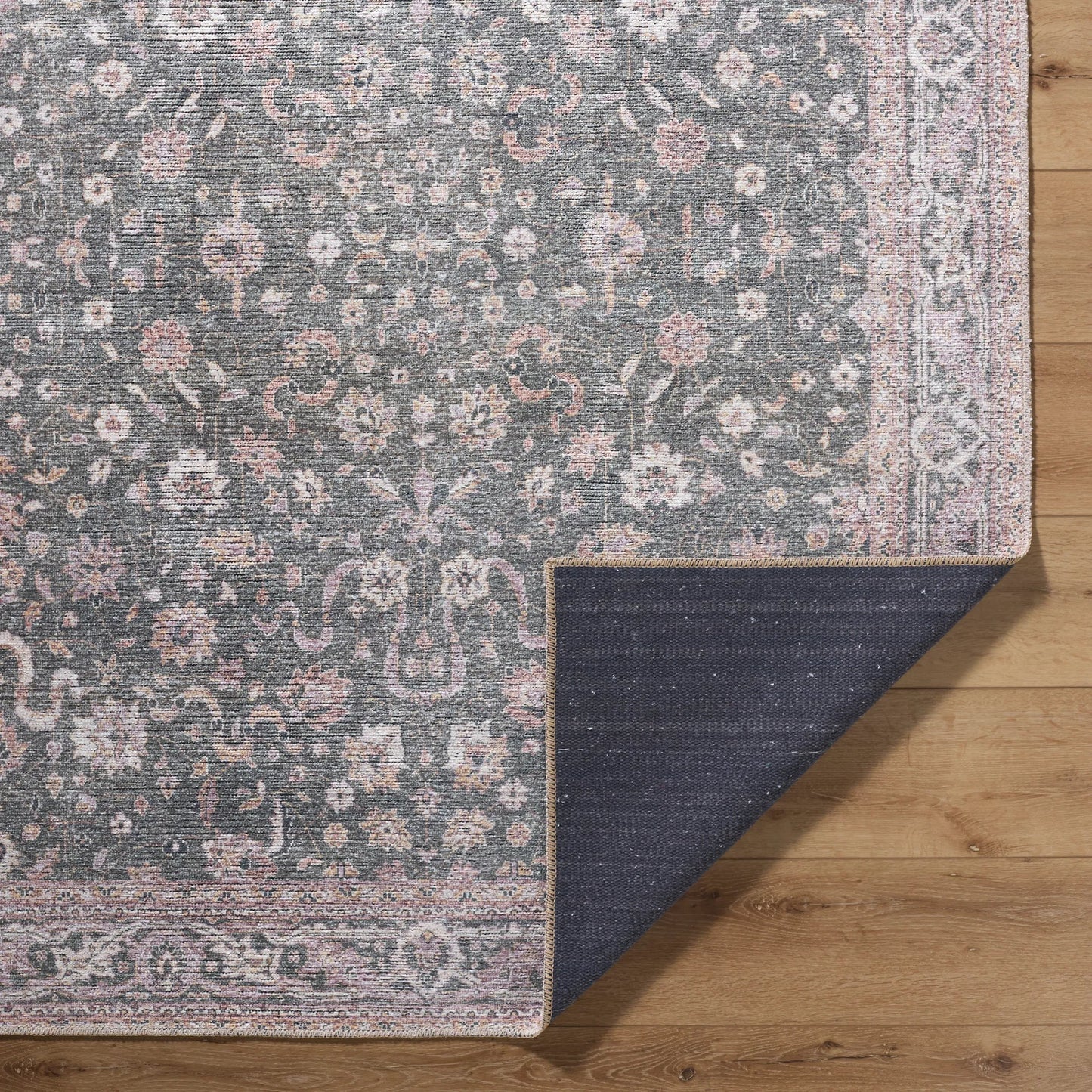 005 SI-2245653,SI-2245654,SI-2245655,SI-2245656,SI-2245657 | Closeup | Vinny 533587 Rug by Livabliss in emerald, cream, orange, light pink, dark green. Made from polyester in a unique style.