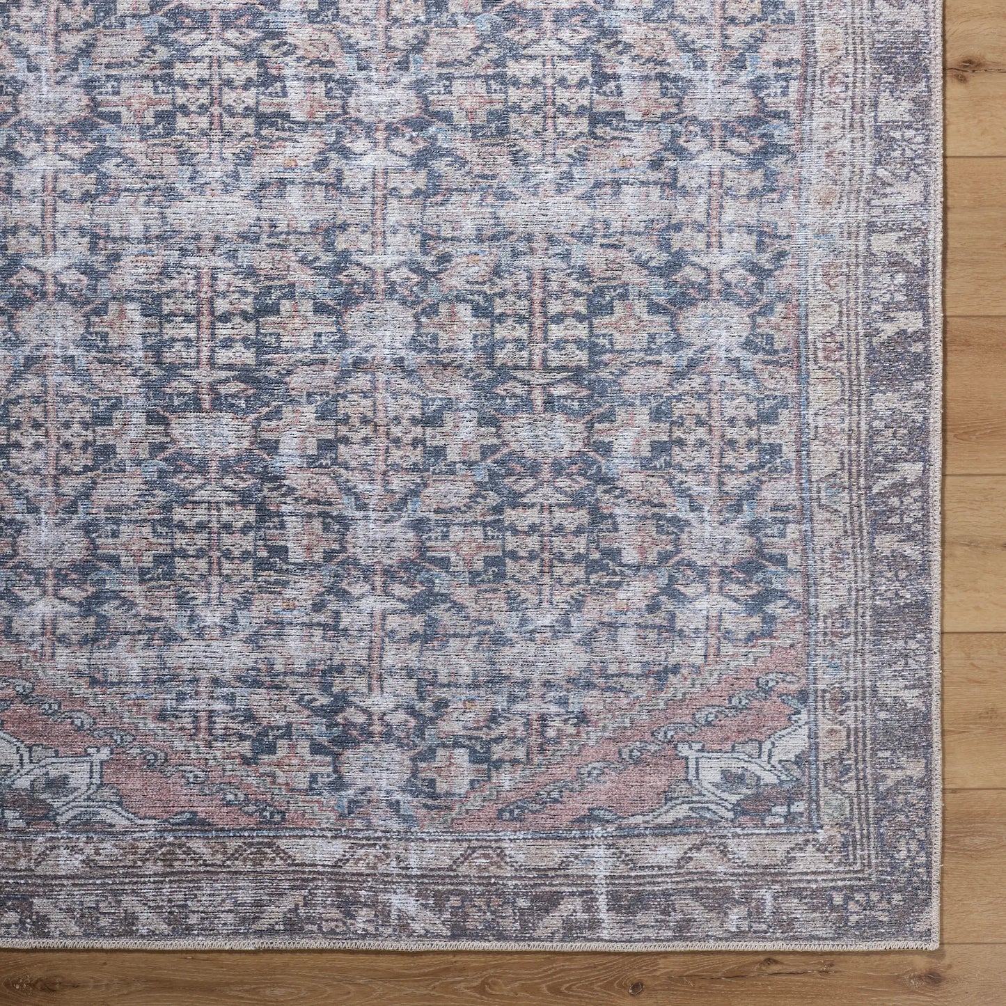 007 SI-2245658,SI-2245659,SI-2245660,SI-2245661,SI-2245662 | Closeup | Vinny 533595 Rug by Livabliss in black, cream, brown, dark brown, blue, beige. Made from polyester in a unique style.