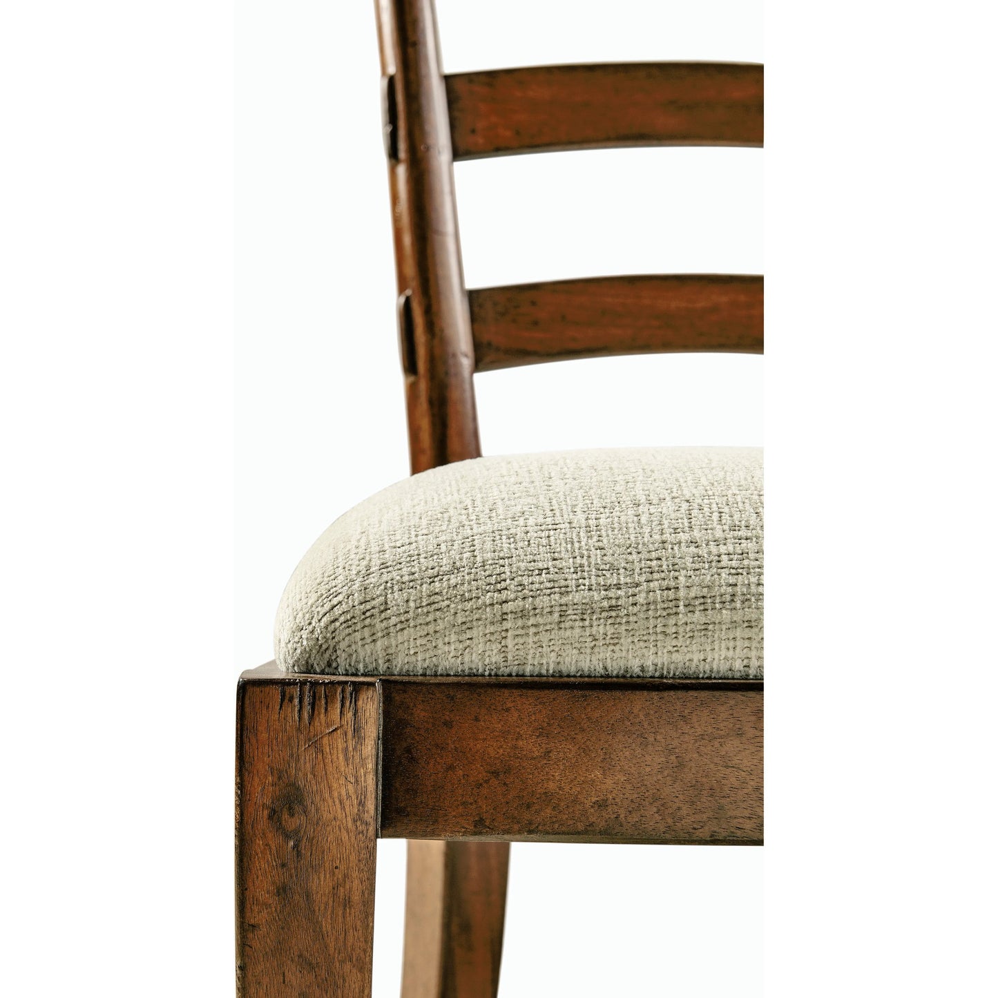 004 SI-2186370 | Closeup | Casual Accents Walnut Dining Chair by Jonathan Charles in medium walnut. Made from acacia, foam, fabric in a modern style.