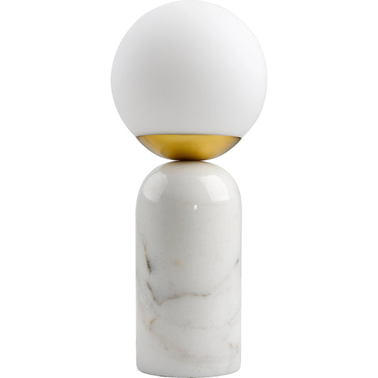 001 SI-2054062 | Primary Silo | Verve Globe Lamp by Livabliss. Made from body: marble, shade (outside): glass in a modern style.