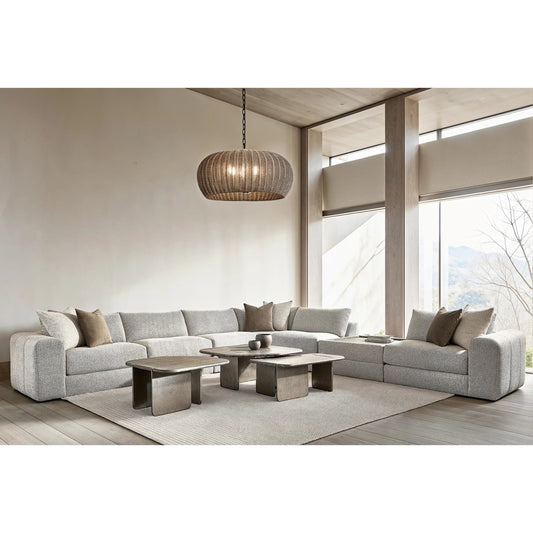 Melba Side Table by Bernhardt in graphite, puma. Made from wood, metal in a rustic style.