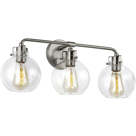 Clara 3-Light Vanity Sconce by Generation Lighting. Made from steel in a modern style.