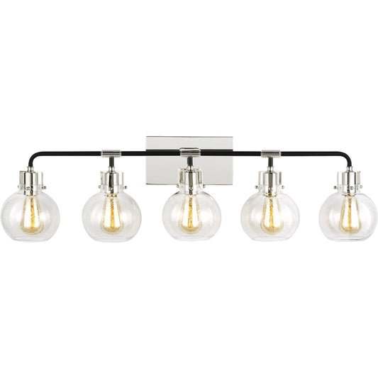 Clara 5-Light Vanity Sconce by Generation Lighting. Made from steel in a modern style.