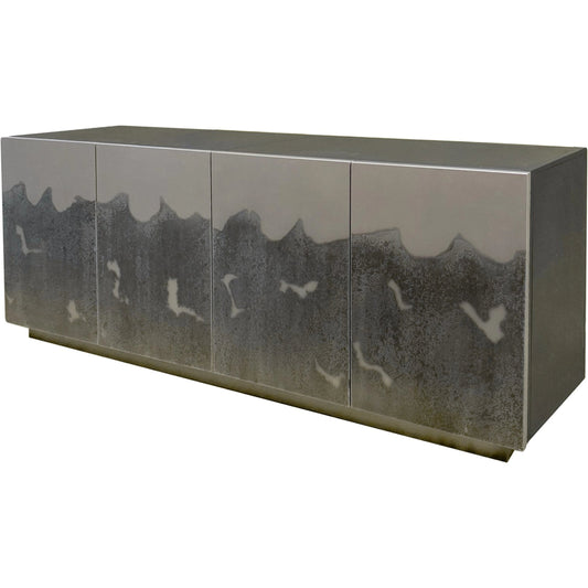 000 SI-2004164 | Primary Silo | Callisto Sideboard by LH Imports in dark grey and antique, etched. Made from iron in a modern style.