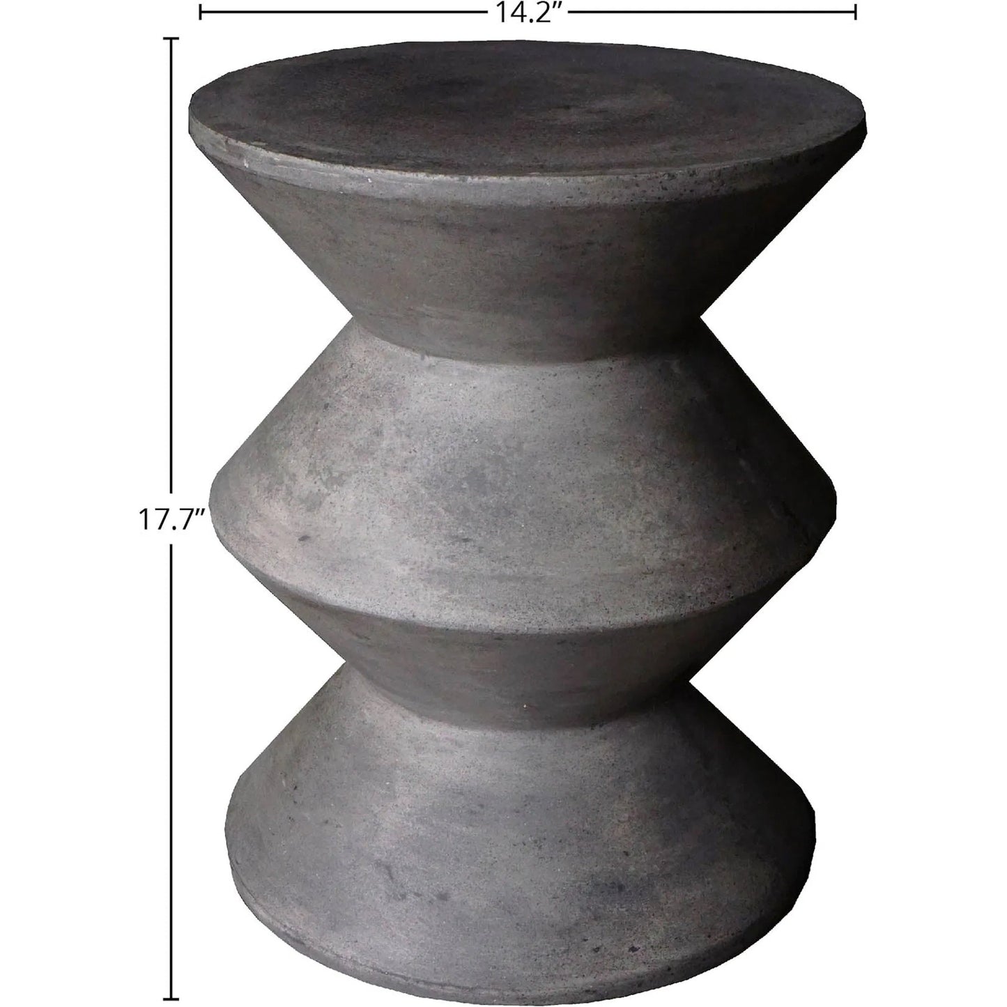 003 SI-2004204 | Additional Silo | Concrete Inverted Side Table by LH Imports in grey. Made from dark grey concrete in a modern style.