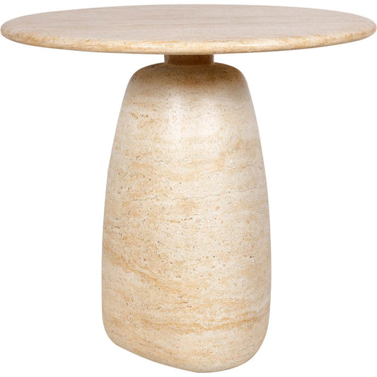 001 SI-2452973 | Primary Silo | Olympia Side Table by LH Imports in light travertine. Made from unique in a unique style.