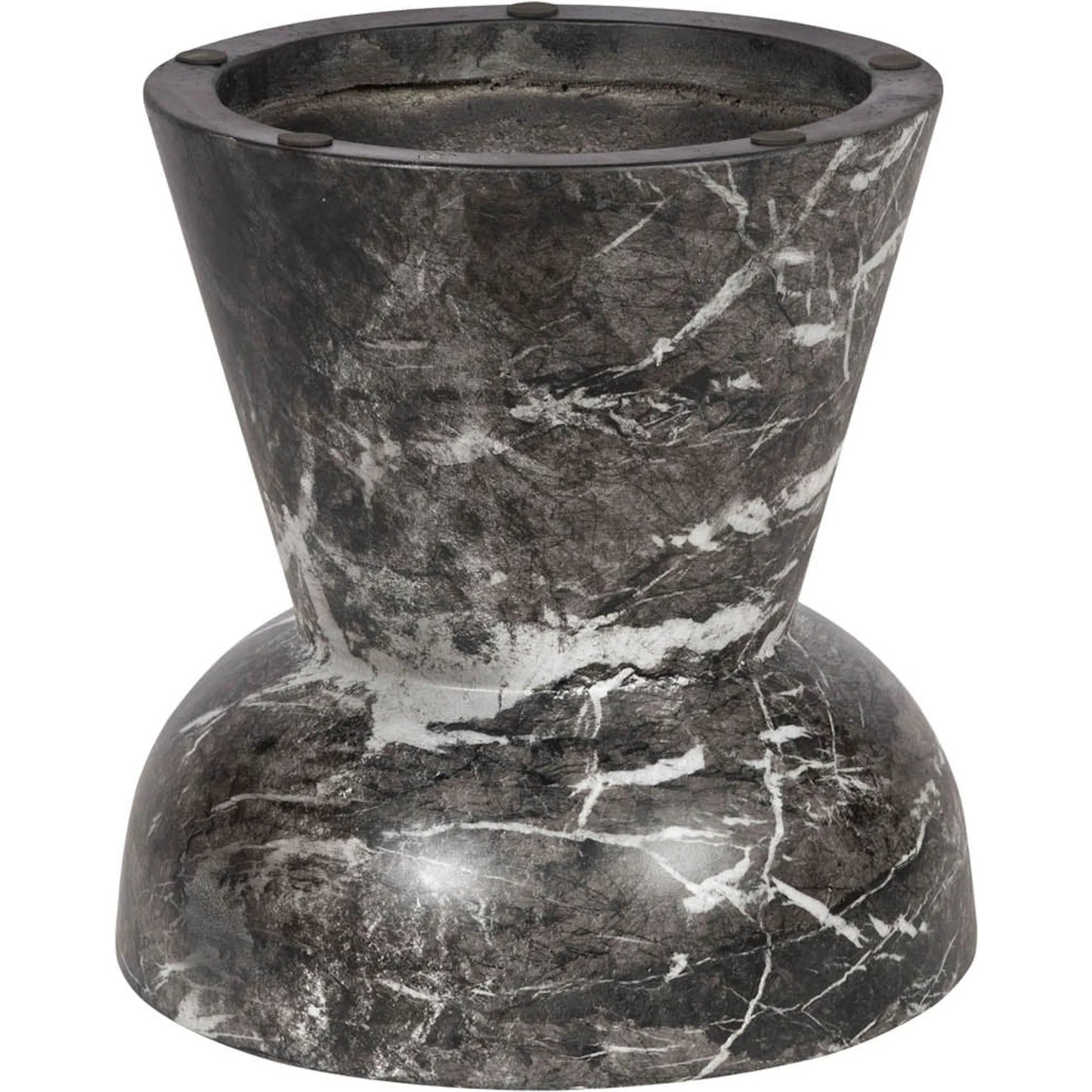 006 SI-2325338 | Unknown | Yves Side Table by LH Imports in black marble and marble black. Made from concrete in a unique style.