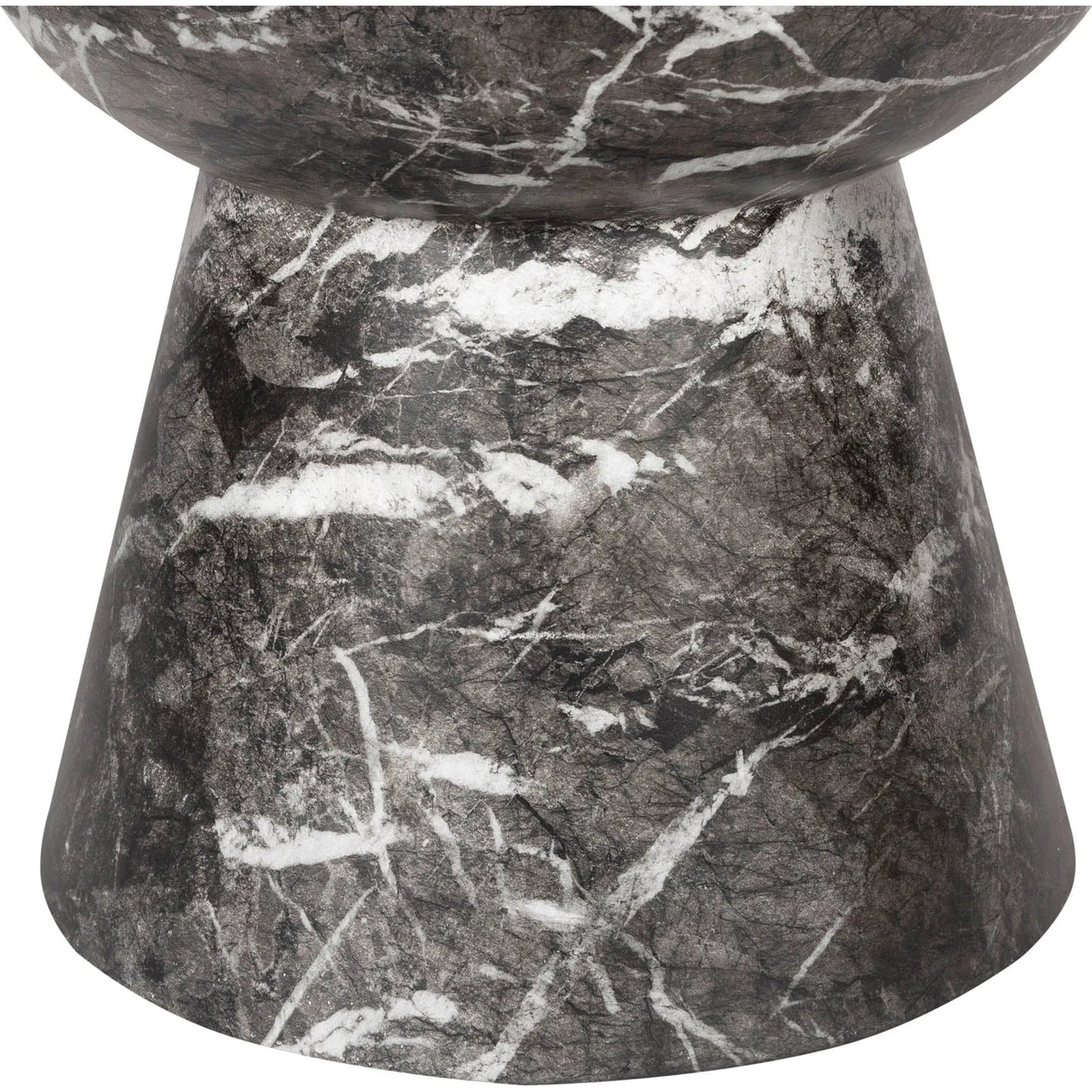 003 SI-2325338 | Unknown | Yves Side Table by LH Imports in black marble and marble black. Made from concrete in a unique style.