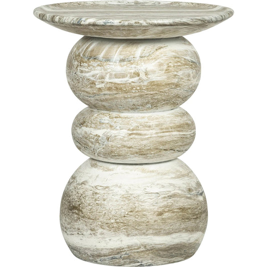 001 SI-2527575 | Primary Silo | Temple Side Table by LH Imports in grey marble pattern. Made from concrete in a unique style.