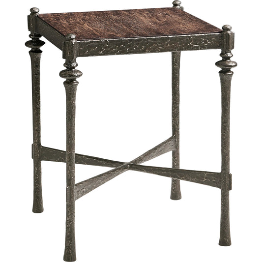 Terravita Square Side Table by Jonathan Charles in black caldera oak. Made from oak veneer in a cottage & farmhouse style.