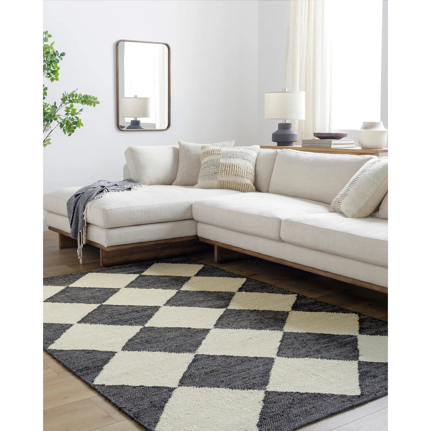 025 SI-2245888,SI-2245889,SI-2245890,SI-2245891,SI-2245892,SI-2245893 | Lifestyle | Antho Diamonds Rug by Vivir x Livabliss. Made from unique in a unique style.