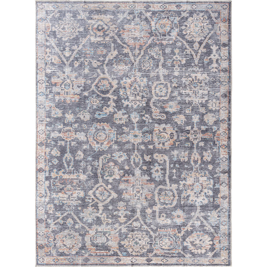 Eleni Rug - 541449 by Vivir x Livabliss in black, denim, burnt orange, light beige, gray. Made from polyester in a unique style.