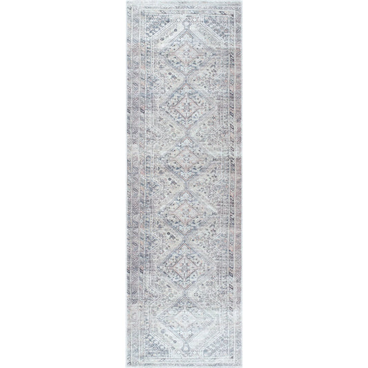 Eleni Rug - 541459 by Vivir x Livabliss in light beige, gray, light brown, black, dusty coral, dark brown. Made from polyester in a unique style.