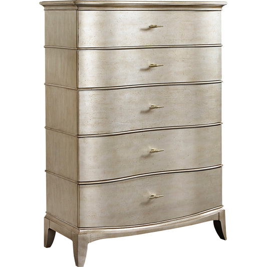 001 SR-882087 | Primary Silo | Starlite Drawer Chest by A.R.T. Furniture in silver and peri. Made from parawood solids, primavera veneer in a transitional style.