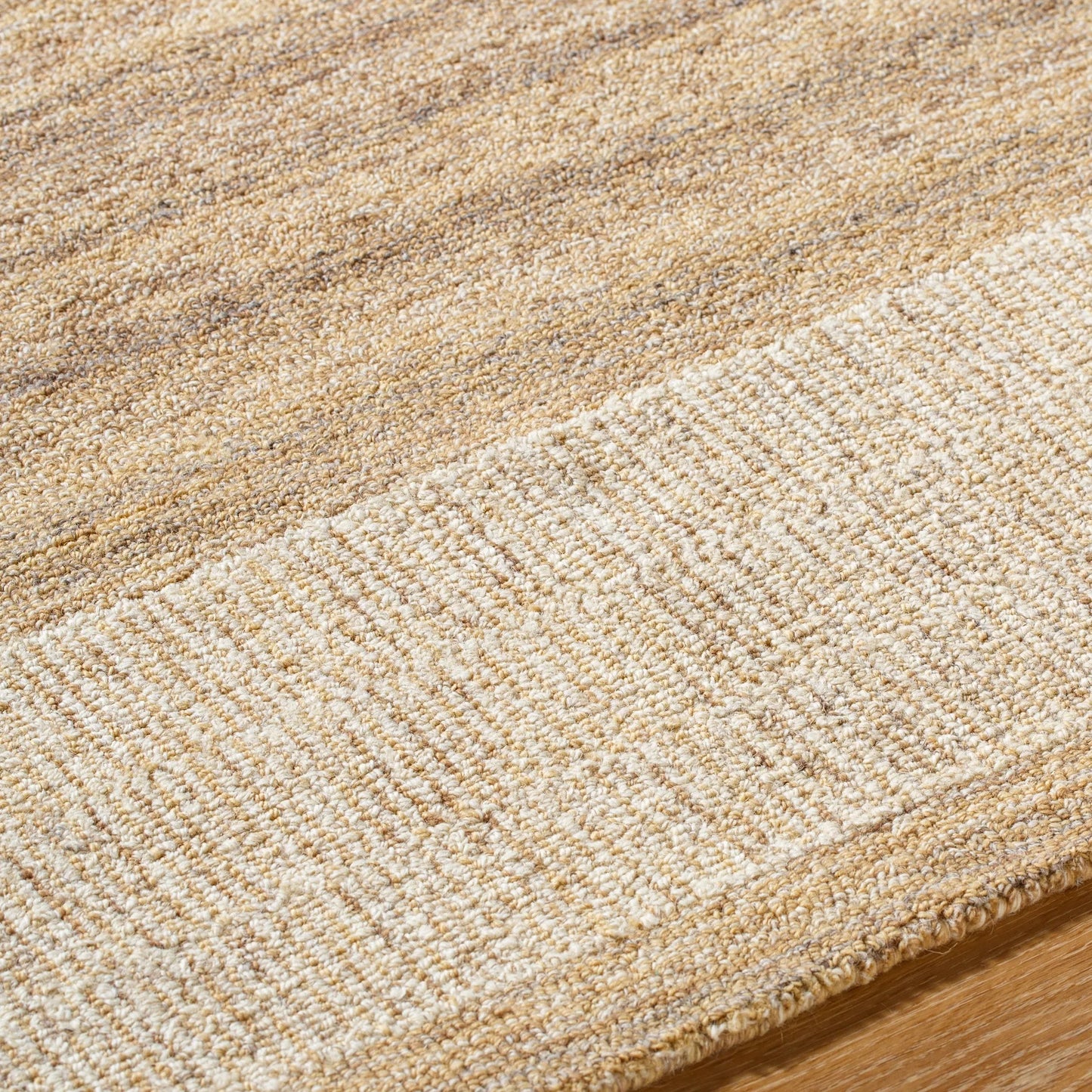 004 SI-2245846,SI-2245847,SI-2245848 | Closeup | Ira 541246 Rug by Vivir x Livabliss in beige, sandstone, taupe. Made from wool in a unique style.