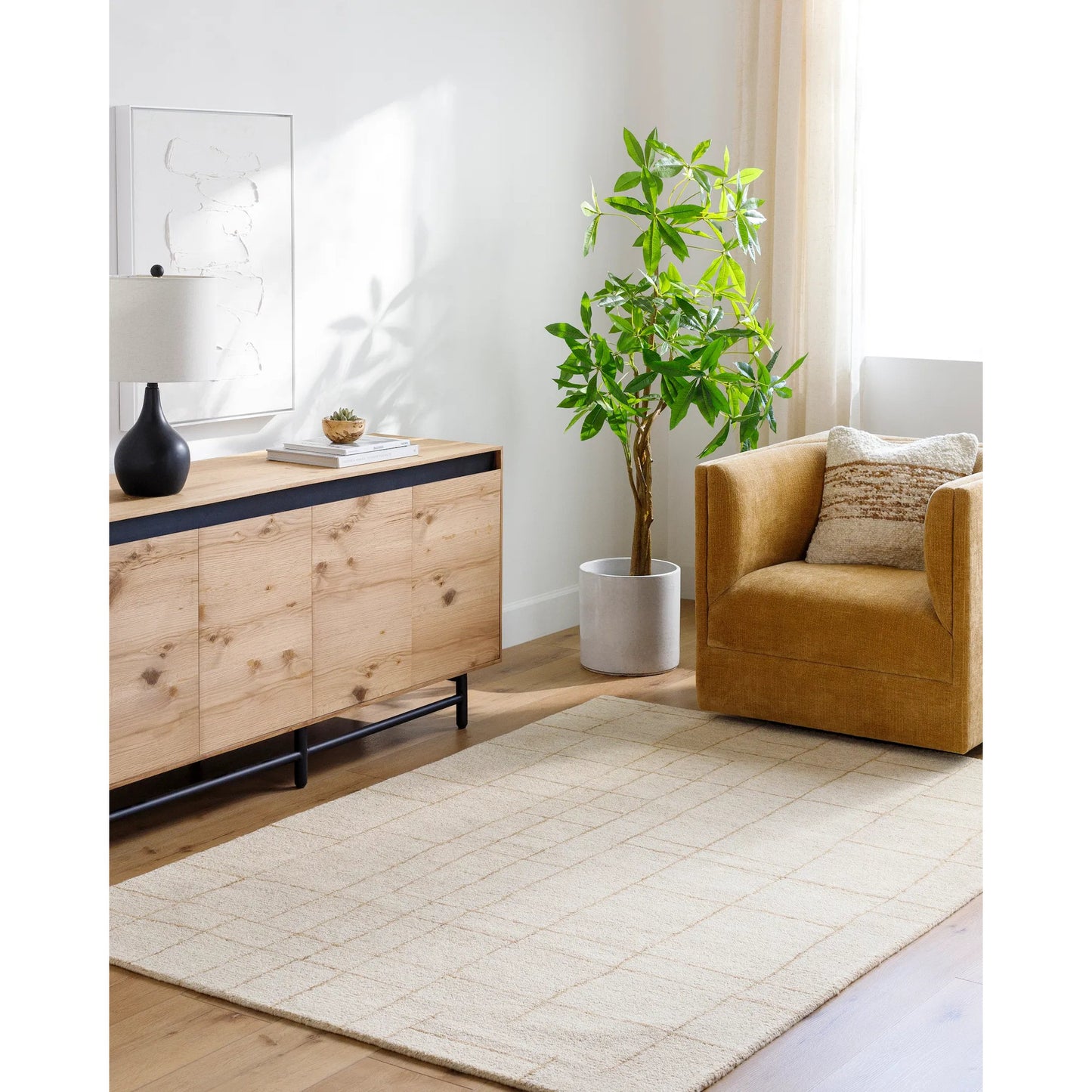 007 SI-2245849,SI-2245850,SI-2245851 | Lifestyle | Ira 541254 Rug by Vivir x Livabliss in ivory, sandstone, taupe. Made from wool in a unique style.