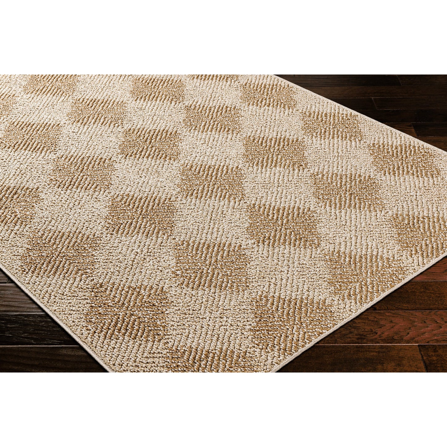 002 SI-2169324,SI-2169325,SI-2169326,SI-2169327 | Closeup | Kaya Rug - 541532 by Vivir x Livabliss in ash, khaki, prairie dust, desert sand, pearl, walnut. Made from polypropylene in a unique style.