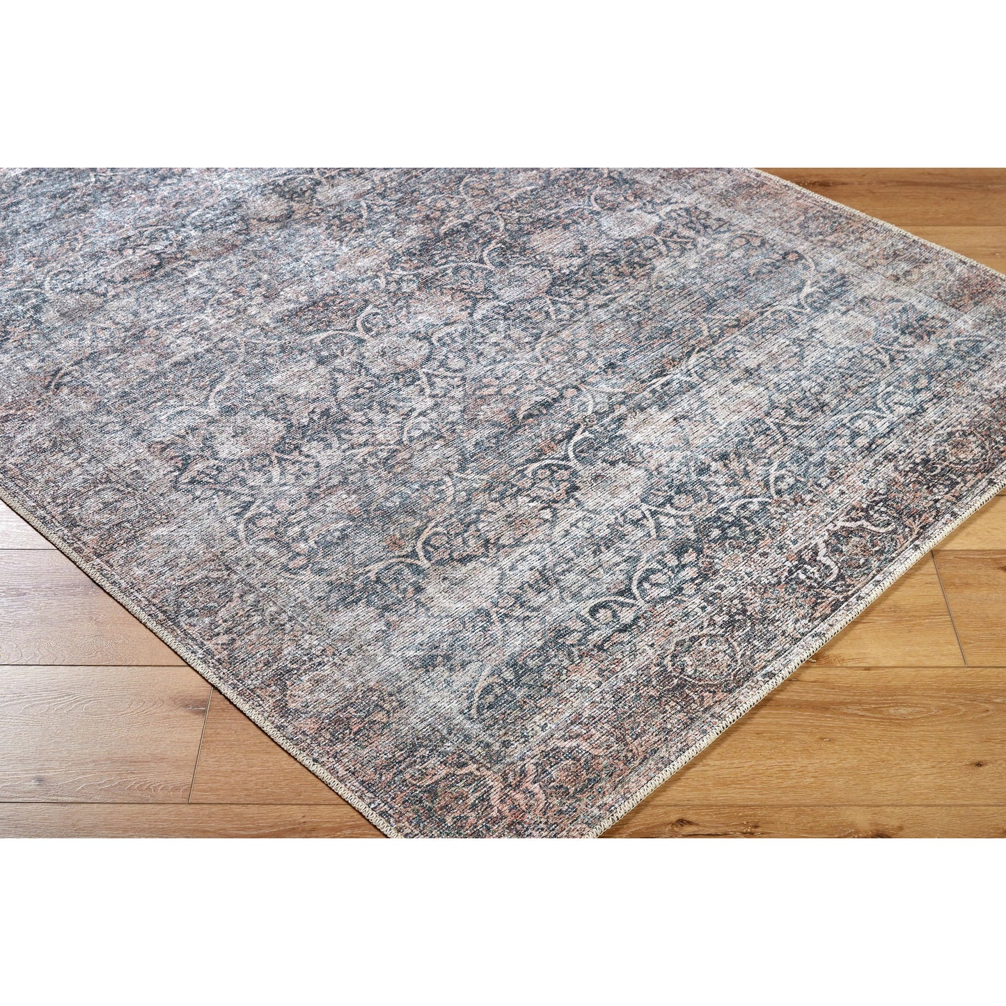 005 SI-2245930,SI-2245931,SI-2245932,SI-2245933,SI-2245934,SI-2245935 | Closeup | Lorelai 541412 Rug by Vivir x Livabliss in black, dark brown, light beige, white, orange. Made from polyester in a unique style.