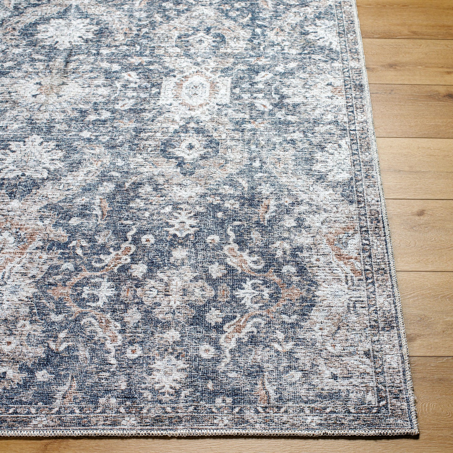 005 SI-2169299,SI-2169300,SI-2169301,SI-2169302,SI-2169303,SI-2169304 | Closeup | Lorelai Rug - 541430 by Vivir x Livabliss in black, dark brown, light brown, light beige, light gray, white. Made from polyester in a unique style.