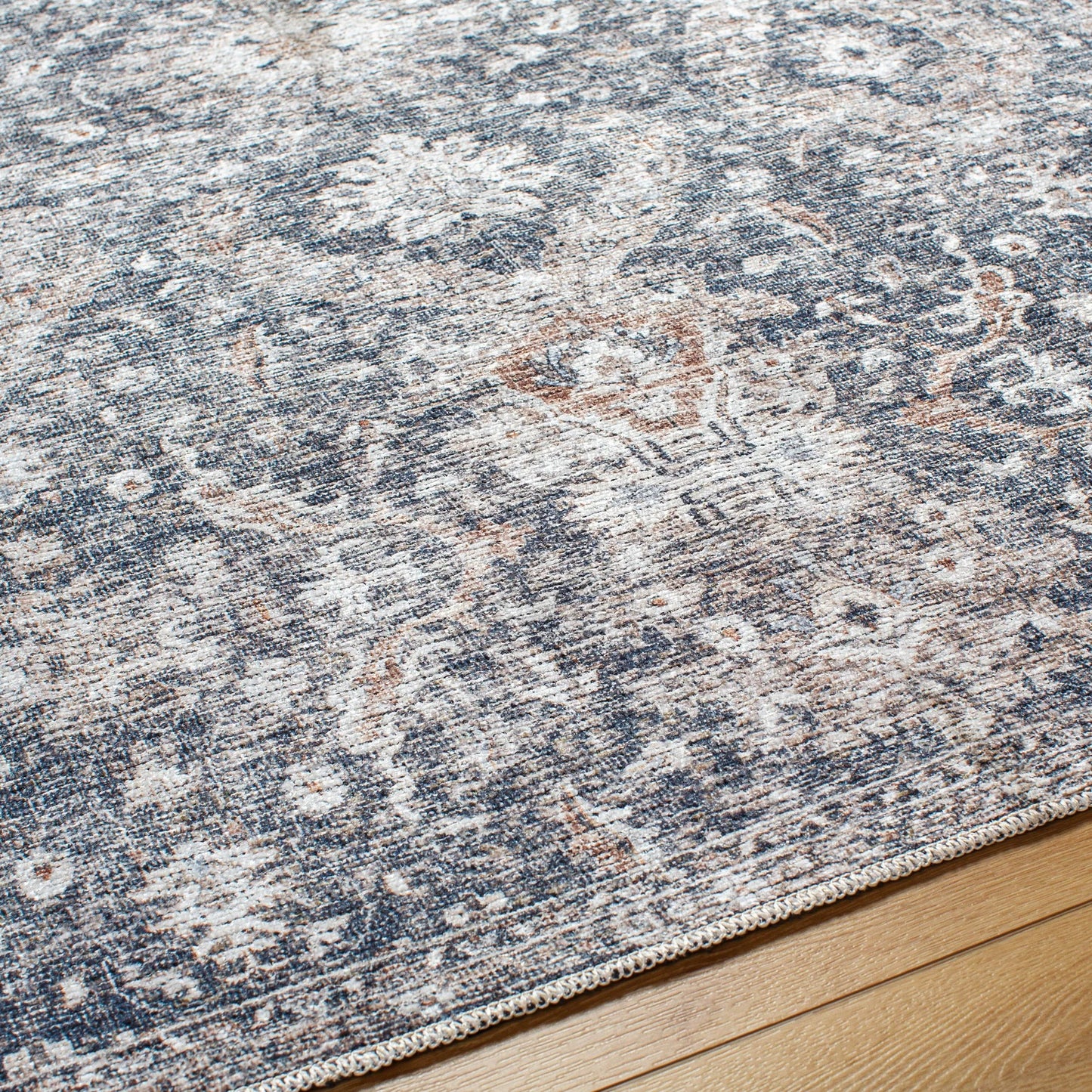 007 SI-2169299,SI-2169300,SI-2169301,SI-2169302,SI-2169303,SI-2169304 | Closeup | Lorelai Rug - 541430 by Vivir x Livabliss in black, dark brown, light brown, light beige, light gray, white. Made from polyester in a unique style.