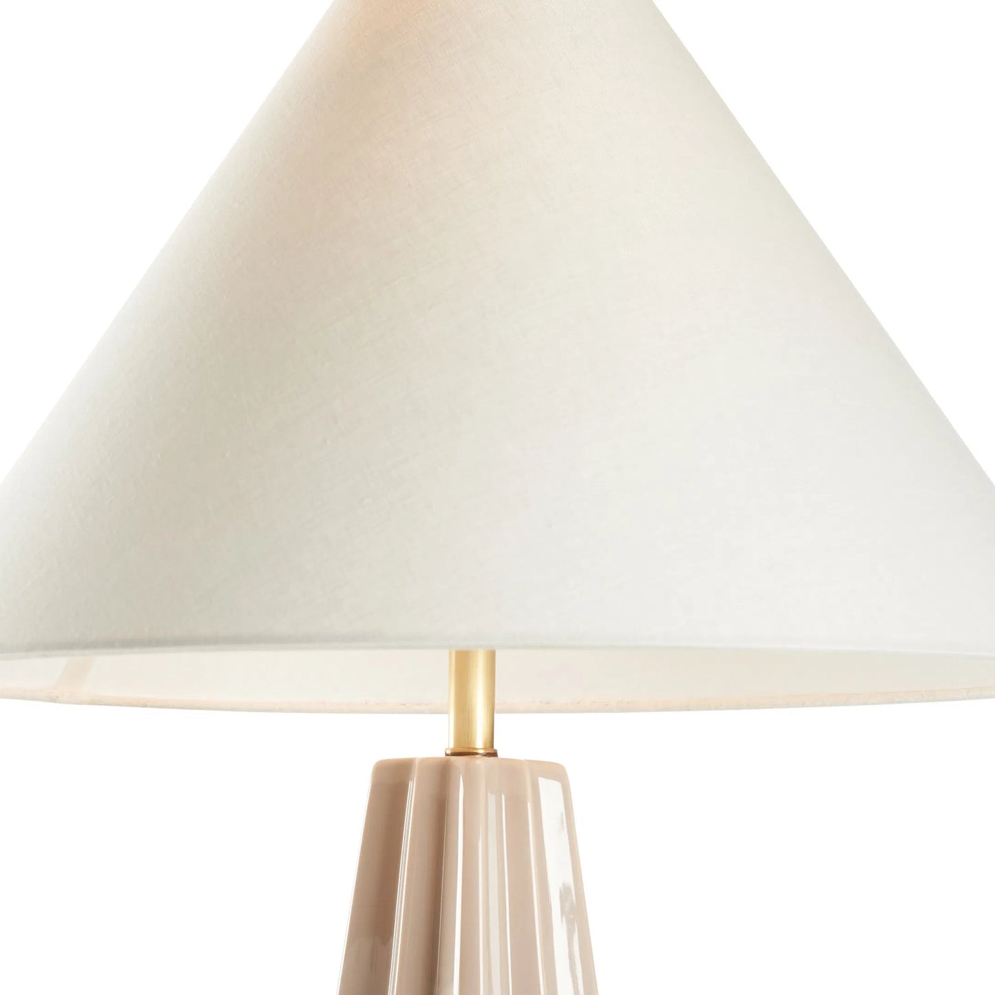 004 SI-2534049 | Closeup | Odum Lamp by Wildwood in tan and taupe crackle glaze. Made from unique in a unique style.