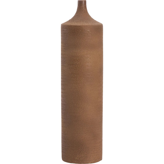 001 SI-2534083 | Primary Silo | Varenna Vase by Wildwood in tan and desert tan textured glaze. Made from unique in a unique style.