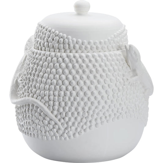 000 SI-2533985 | Primary Silo | Anolis Canister by Wildwood in white, cream and matte white glaze. Made from unique in a unique style.