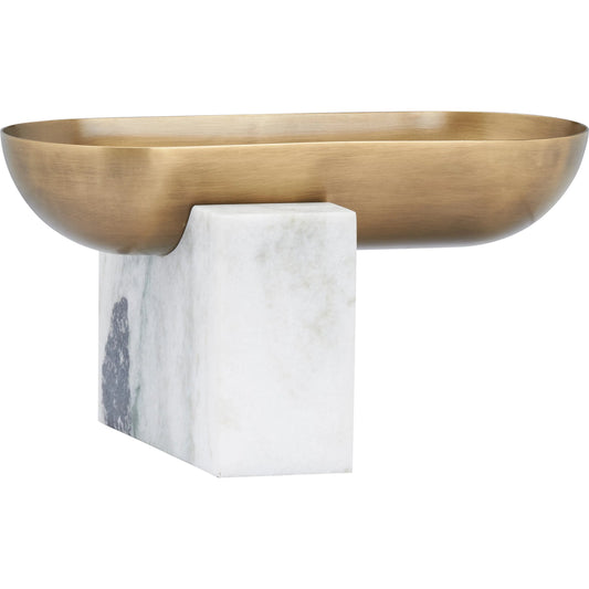 001 SI-2534006 | Primary Silo | Cassie Catchall Dish by Wildwood in white, cream, gold and natural white, antique brass. Made from unique in a unique style.