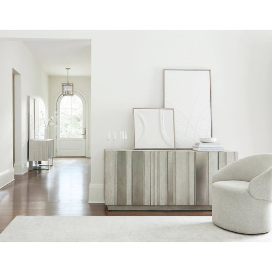 Tempo Rectangle Buffet by Bernhardt in beige. Made from wood, metal in a unique style.