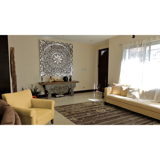 Qing Transitional Stripes Rug - 6064F by Feizy. Made from wool, viscose in a unique style.