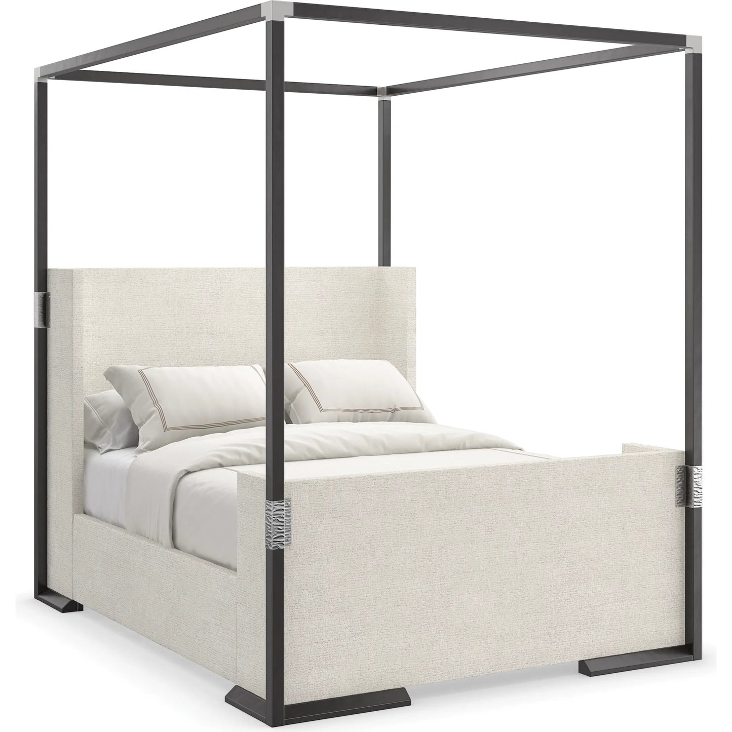 001 SI-2162877 | Primary Silo | Shelter Me - Canopy Only by Caracole in almost black, brushed stainless. Made from poplar in a unique style.