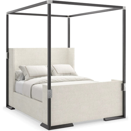 001 SI-2162877 | Primary Silo | Shelter Me - Canopy Only by Caracole in almost black, brushed stainless. Made from poplar in a modern style.