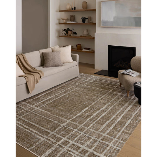 Wade WAE-05 Rug by Loloi in brown, stone. Made from 100% polyester in a unique style.