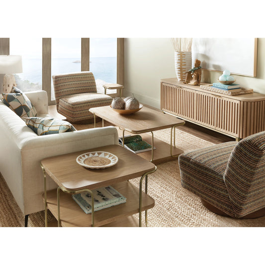 Banyon Bay End Table by Hooker Furniture in light wood. Made from unique in a transitional style.