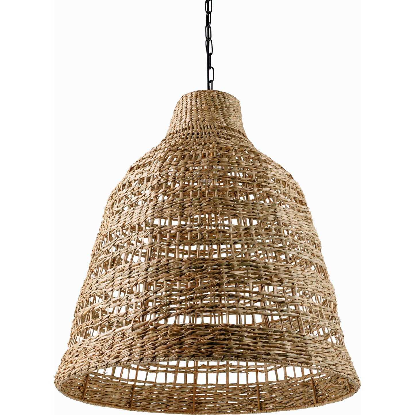 001 SI-2164489 | Primary Silo | Windsong Pendant - 529039 by Surya in fixture: black, shade: brown, cord: black and hand paintednaturalhand painted. Made from rattan in a cottage & farmhouse style.