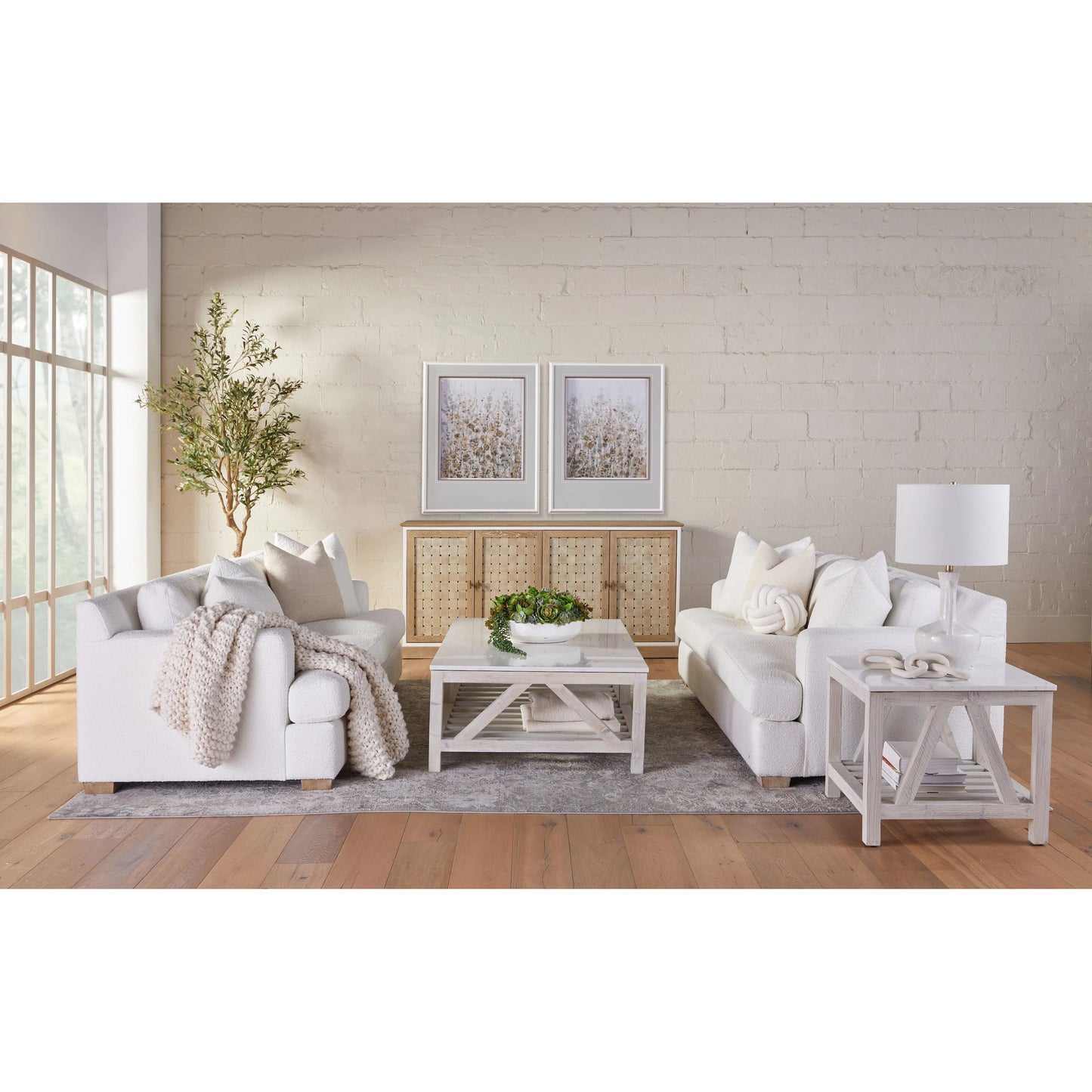 017 SI-2021762 | Lifestyle | Weave Media Sideboard by Essentials For Living in smoke gray oak, white painted oak. Made from solid oak wood, mdf, plywood in a cottage & farmhouse style.