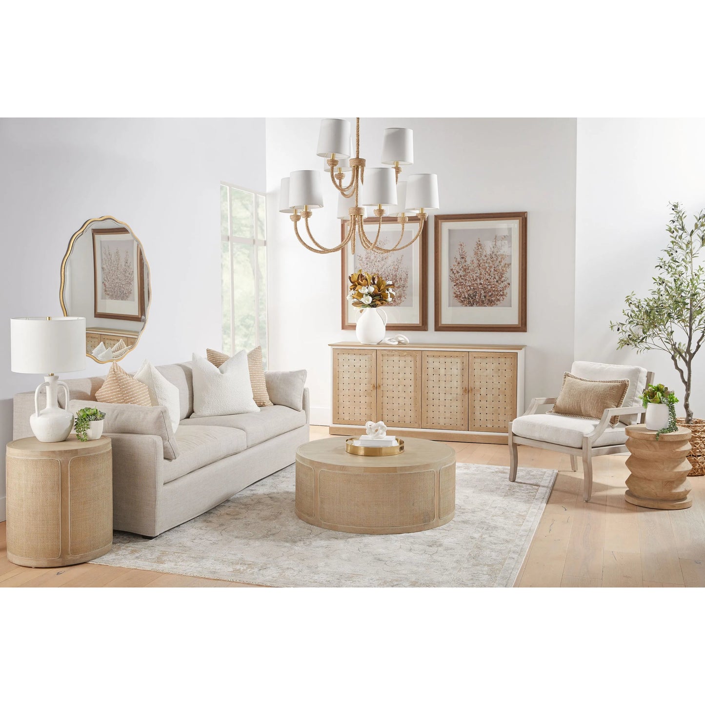 018 SI-2021762 | Lifestyle | Weave Media Sideboard by Essentials For Living in smoke gray oak, white painted oak. Made from solid oak wood, mdf, plywood in a cottage & farmhouse style.